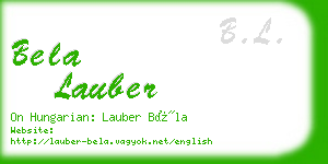 bela lauber business card